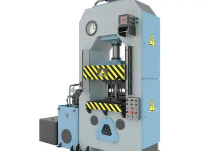 Industrial machine tool hydraulic press P474 3D model
