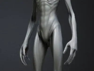 Gray alien 3D model get
