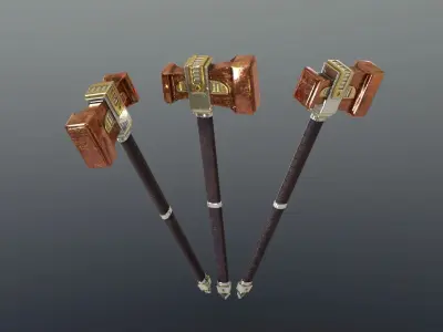 Hammer - Orichalcum Low-poly 3D model