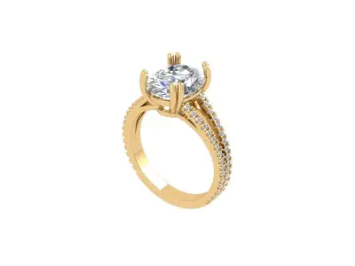 Oval Ring 3D print model 11