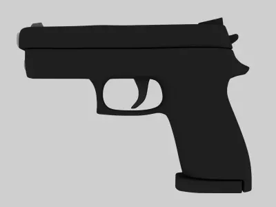 Handgun 3D Model Low-poly 3D model