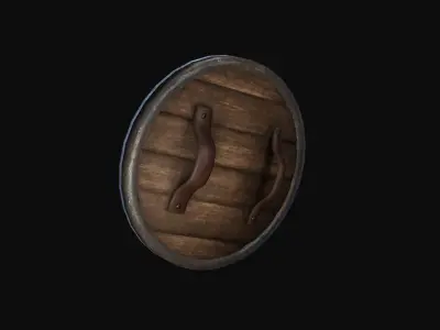 Viking Shield - PBR - 3 Color Variants Low-poly 3D model