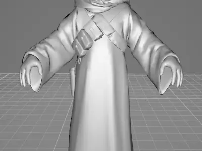 STAR WARS Jawa - Low Poly Game - Battlefield - FBX MODEL Low-poly 3D model