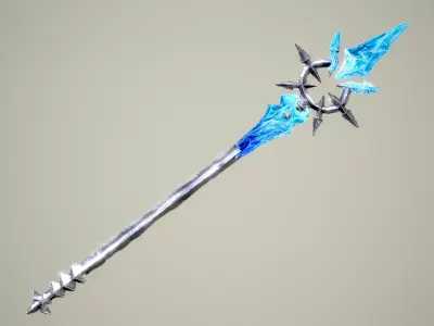 Spear Ice  Military Melee Low-poly 3D model
