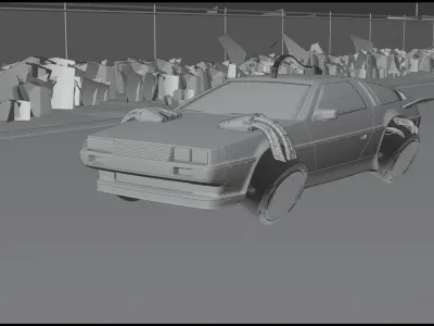 Floting Car Free 3D model