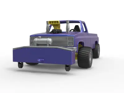 Pulling truck 4wd Scale 1 to 25 3D print model purchase