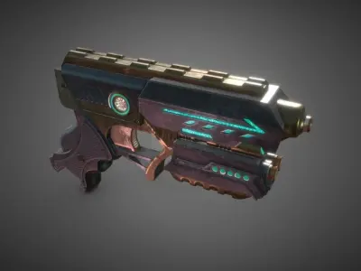 Gun 0088 Low-poly 3D model