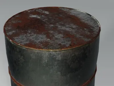 Rusty Steel Drum 3D model