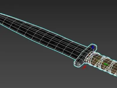 Dirk Dagger Low-poly 3D model
