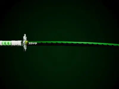 Demon Slayer Sanemi Shinazugawa Green Sword Low-poly 3D model