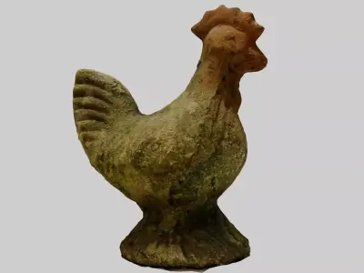 Stone Chicken Statue 3D model