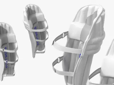 Fortress Cricket Batting Pads Pair 3D model