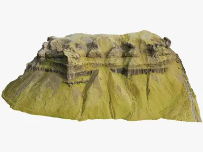 Mountain Cliffs Module - 3D PBR Model 3D model