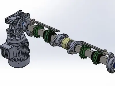 Stainless triple modular conveyor belt 3D model