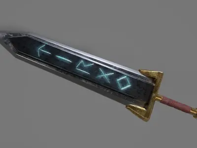GreatSwored legend of zelda sword Low-poly 3D model