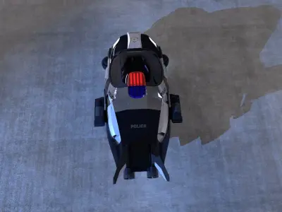 Sci Fi Police Vehicle Low-poly 3D model