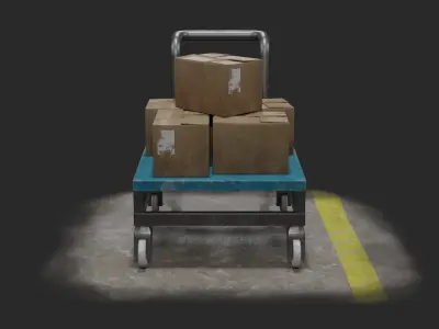 Goods Delivery Low-poly 3D model
