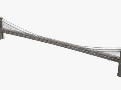 Brooklyn Bridge Architectural Structure  purchase 3D model