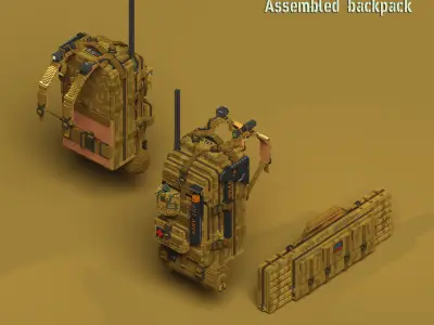Tactical Set 17 models pack Low-poly 3D model