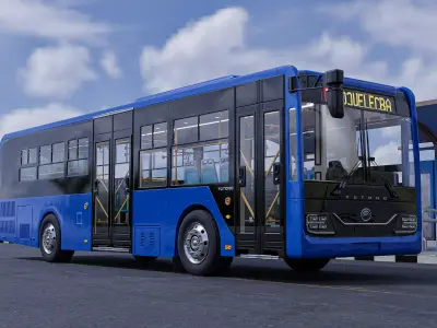Yutong city bus 3D model 3D model