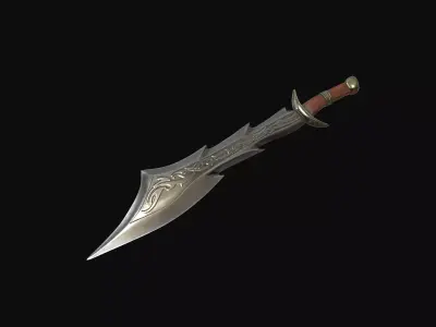 Fantasy sword Low-poly 3D model buy