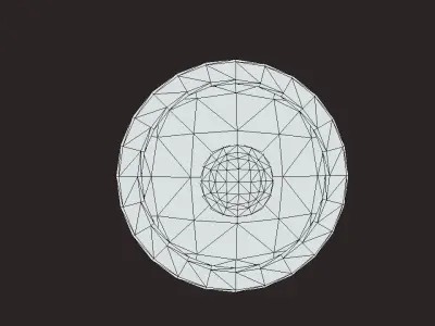 Wooden Shield Low-poly 3D model 20