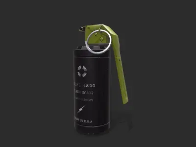Flashbang Grenade Low-poly PBR Free low-poly 3D model