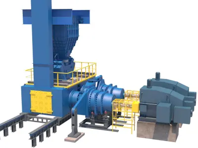 model hpgr pulverizer machine 3D model