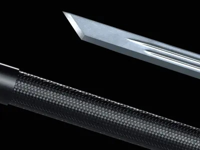 Pride Ninjato Sword Low-poly 3D model