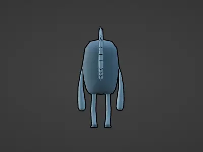 TEXTURED AND ANIMATED CUTE FISH Low-poly 3D model