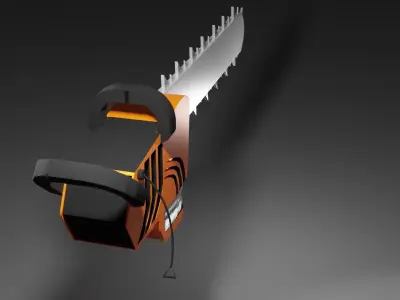Chainsaw with skull 3D model
