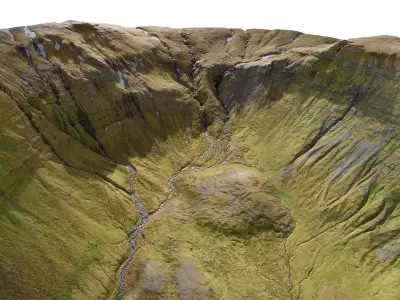 Nordic Mountain Valley - 3D PBR Model 3D model