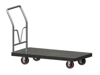 Black Cart Low-poly 3D model