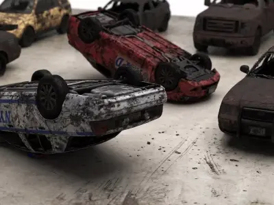 Apocalypse Vehicles Pack  Game Ready  High Detail 3D Models 3D model