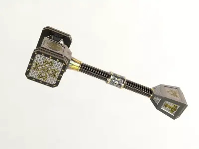 War Hammer or Blacksmith fantasy medieval game ready  Low-poly 3D model
