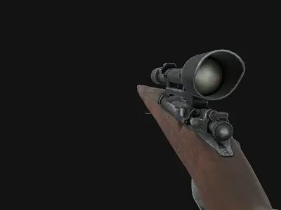 Springfield rifle Low-poly 3D model