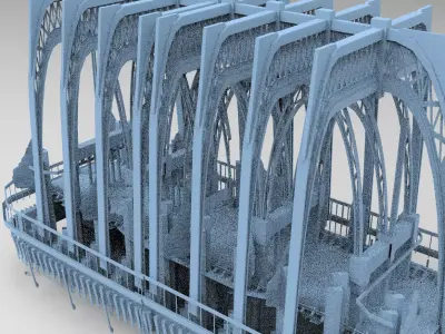 Sci Fi Metal Walkways 1 3D model