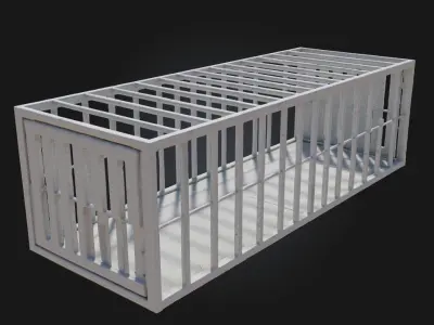 Animal Trap Cage  Tensioned Steel for Wild Captures 3D model