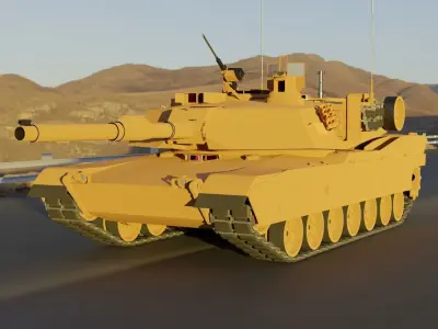 M1A2 Abrams  Low-poly 3D model purchase