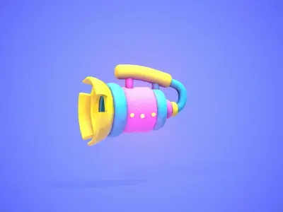 Stylized Blower Gun Low-poly 3D model