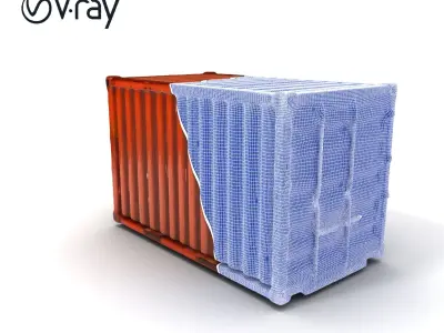Realistic Shipping Container Model Pack for D Environments Low-poly 3D model