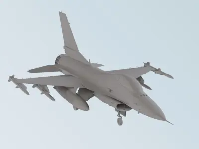 Fighter aircraft - F16 3D model