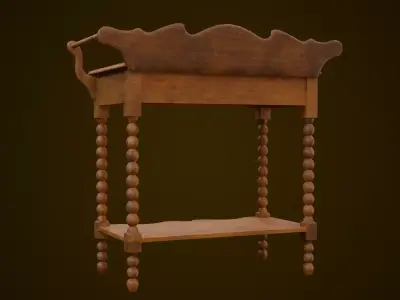 Maple Washstand Low-poly 3D model