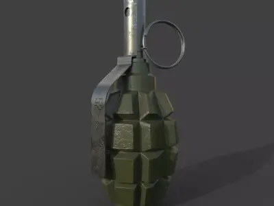 Low-poly model Grenade F-1 Low-poly 3D model