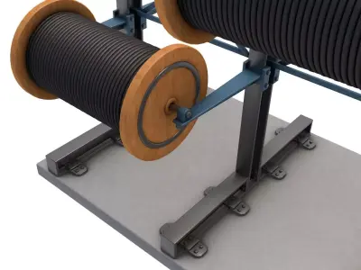 Cantilever Supported Roofs cable reel 3D model