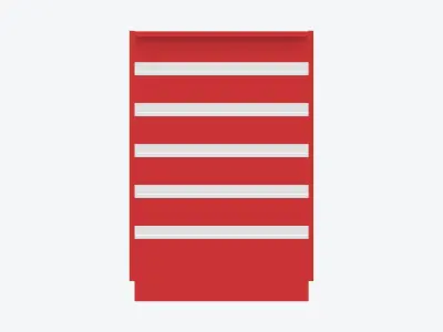 Shelving - Library - Integral - Convertible - Single Sided Low-poly 3D model