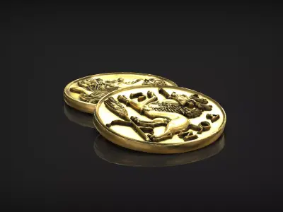 Ancient Panticapaeum Stater Coin Antique Greek Replica 3D print model