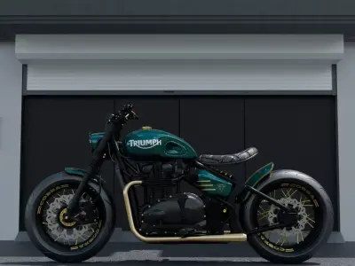 Modern Retro Cafe Racer 3D model