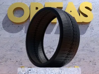 ORTAS TIRE NO 39 GAME READY Low-poly 3D model