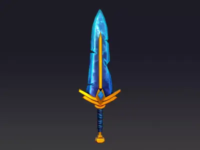 Stylized Magic Sword Low-poly 3D model